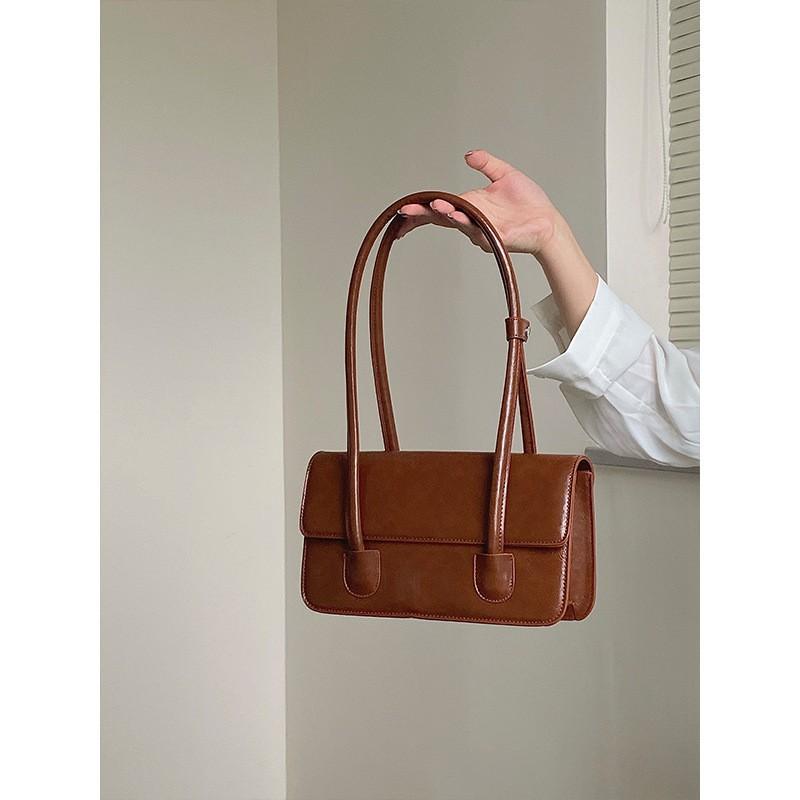 Bag Women 2026ins New Korean Handbag Fashionable Retro Pu Single-shoulder Women s светло-коричневого