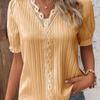 Summer Women's T-shirt Fashion Hollow Short-sleeved Women's Shirt Tops EMA