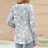 Women's Fashion Casual Floral Print Long Sleeve T-Shirt Pullover Top