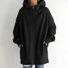 Womens Zip Up Long Hoodie Jacket with Drawstring Tunic Sweatshirt One Tone Open Front Cardigan Autumn Winter Hooded Pullover