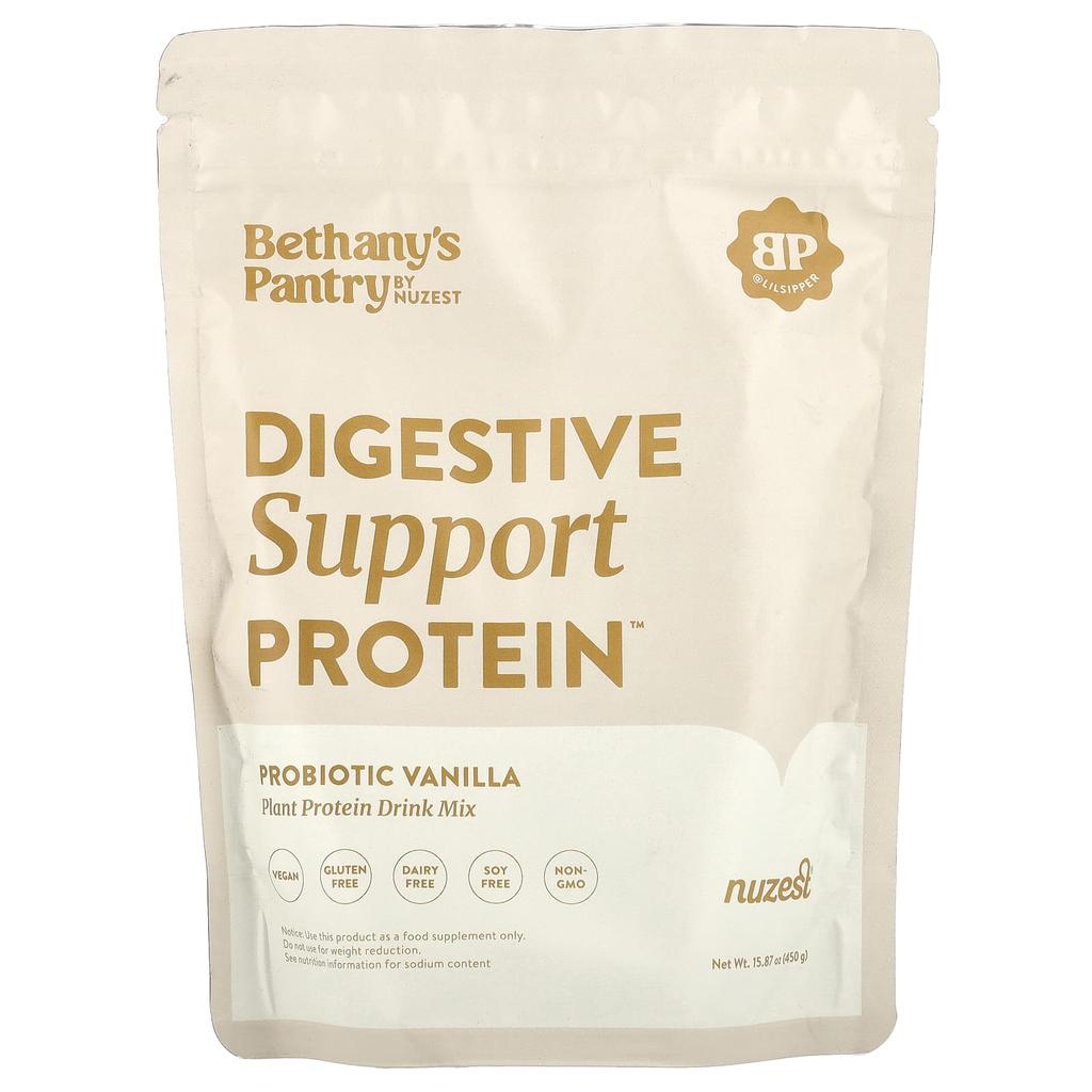 Digestive Support Protein™, Plant-Based Protein Drink Mix, Probiotic Vanilla, 450G (15.87Oz)