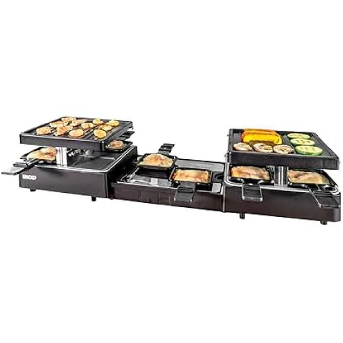 Raclette - UNOLD - 48755 - 8 Personnes - 1300 W - Noir