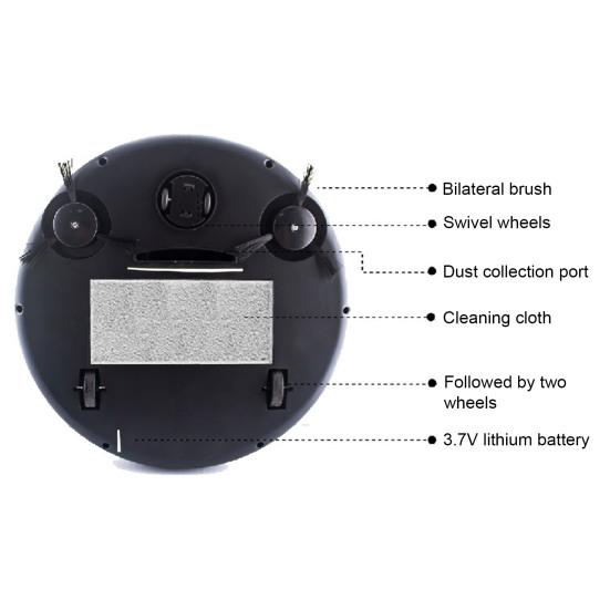 Yousheng Smart Robotic Vacuum Cleaner with Sweeping Suction Mopping 3-in-1 Automatic Floor Cleaner Low-Noise Self-Charging Corner Dust Cleaner for Pet