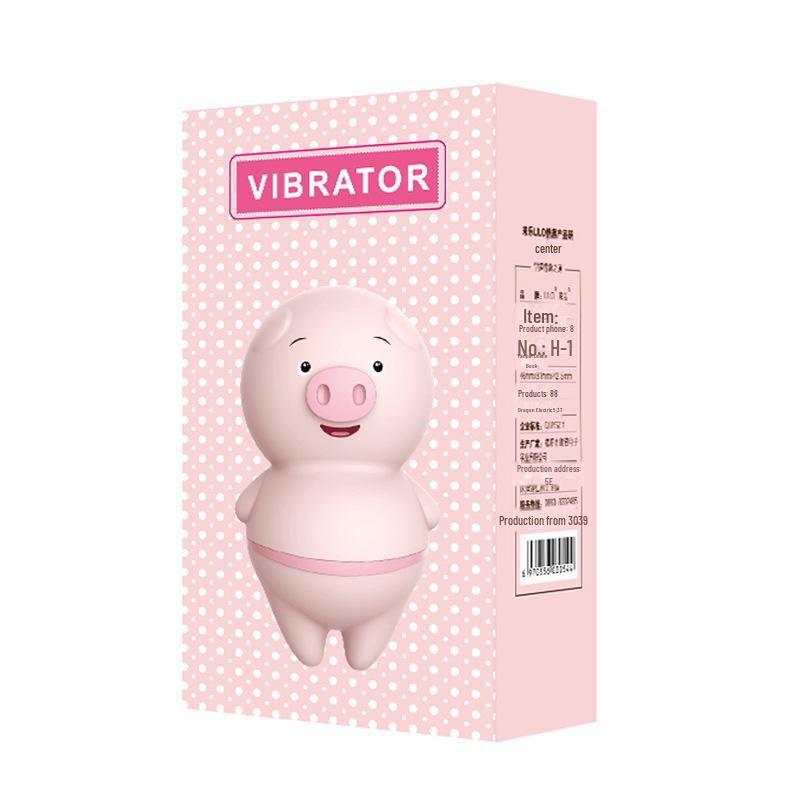 Leshe Cute Pig Wireless Rechargeable Vibrating Egg: Variable Licking & Sucking Massage for Female Pleasure.
