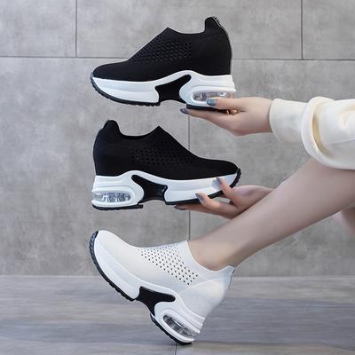  Rialzo interno platform scarpe da donna estive nuove scarpe in rete leggere traspiranti scarpe da corsa ammortizzazione ad aria scarpe sportive e da tempo libero da donna