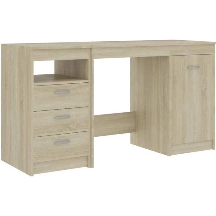 VidaXL Bureau Chêne sonoma 140x50x76 cm Aggloméré