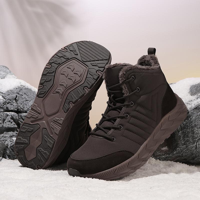 Womens Mens Snow Boots Winter Shoes Slip On Ankle Booties Anti-Slip Water Resistant Fully Fur Lined Outdoor Sneakers