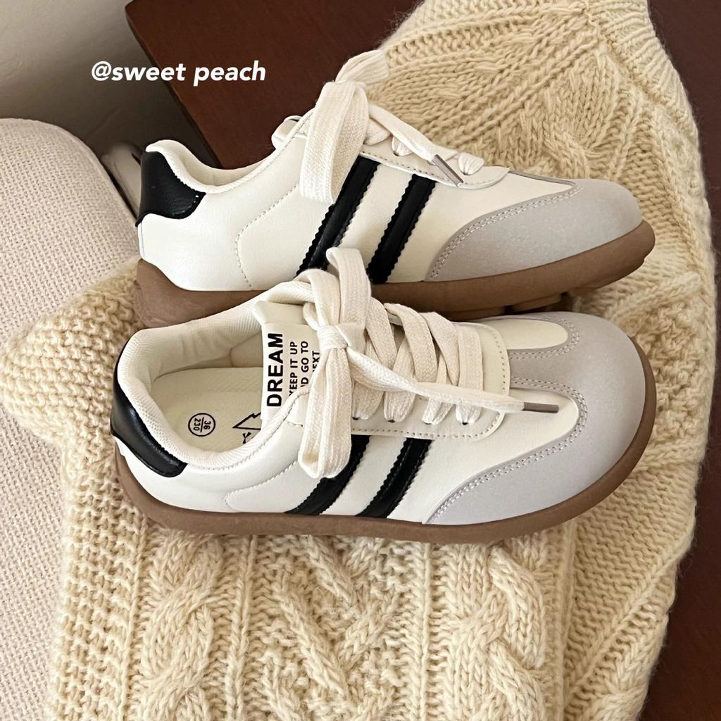 Versatile lace-up thick baseplate shoes women's spring niche fashion sports shoes casual retro