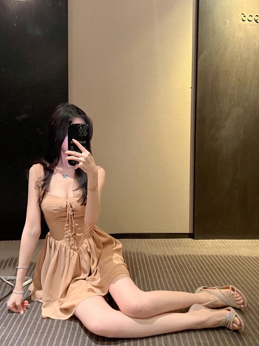 

Босоножки на высоком каблуке из натуральной кожи с цепочкой из страз - стиль Xiaoxue для женщин 39