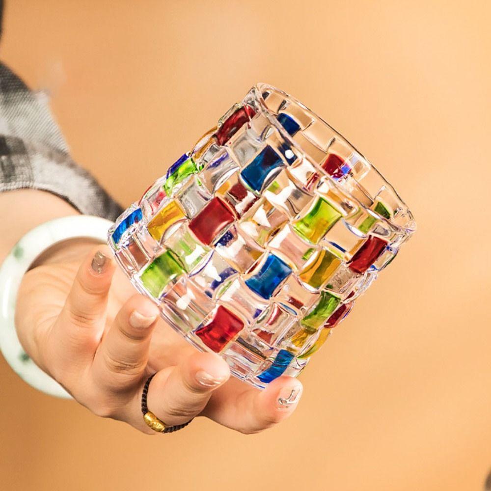 With Base Brandy Glass Rotating Wine Cup Bar Accessory Spinning Whiskey Glass  Man Gift