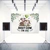 2D Holy Cow I'm One Backdrop for Kids 1st Birthday Photography Background