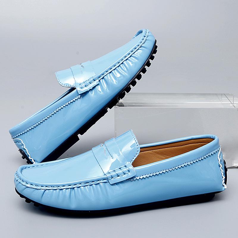 Nieuwe Mannen Loafers Yuppie Mannen Jurk Schoenen Slip Op Casual Lederen Schoenen Mannelijke Britse Stijl Zakelijke Lederen Mannen Loafers Grote maat 47