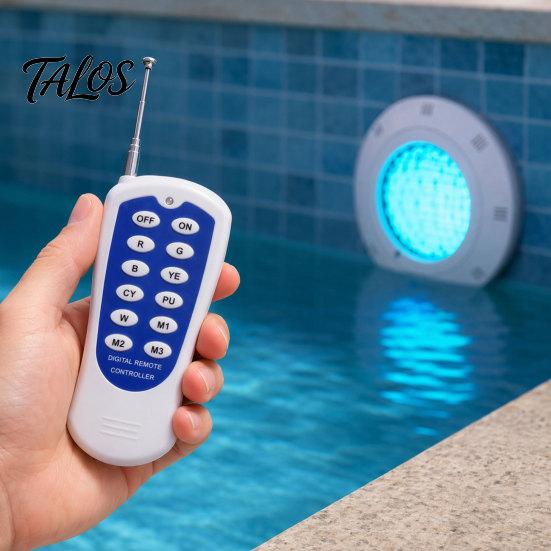 Fernbedienbare Poolleuchten Unterwasserlicht 12V, 45W RGB Tauchlampe mit Blinkmodus Fernbedienung, IP68 Wasserdicht Wandmontage für Teich
