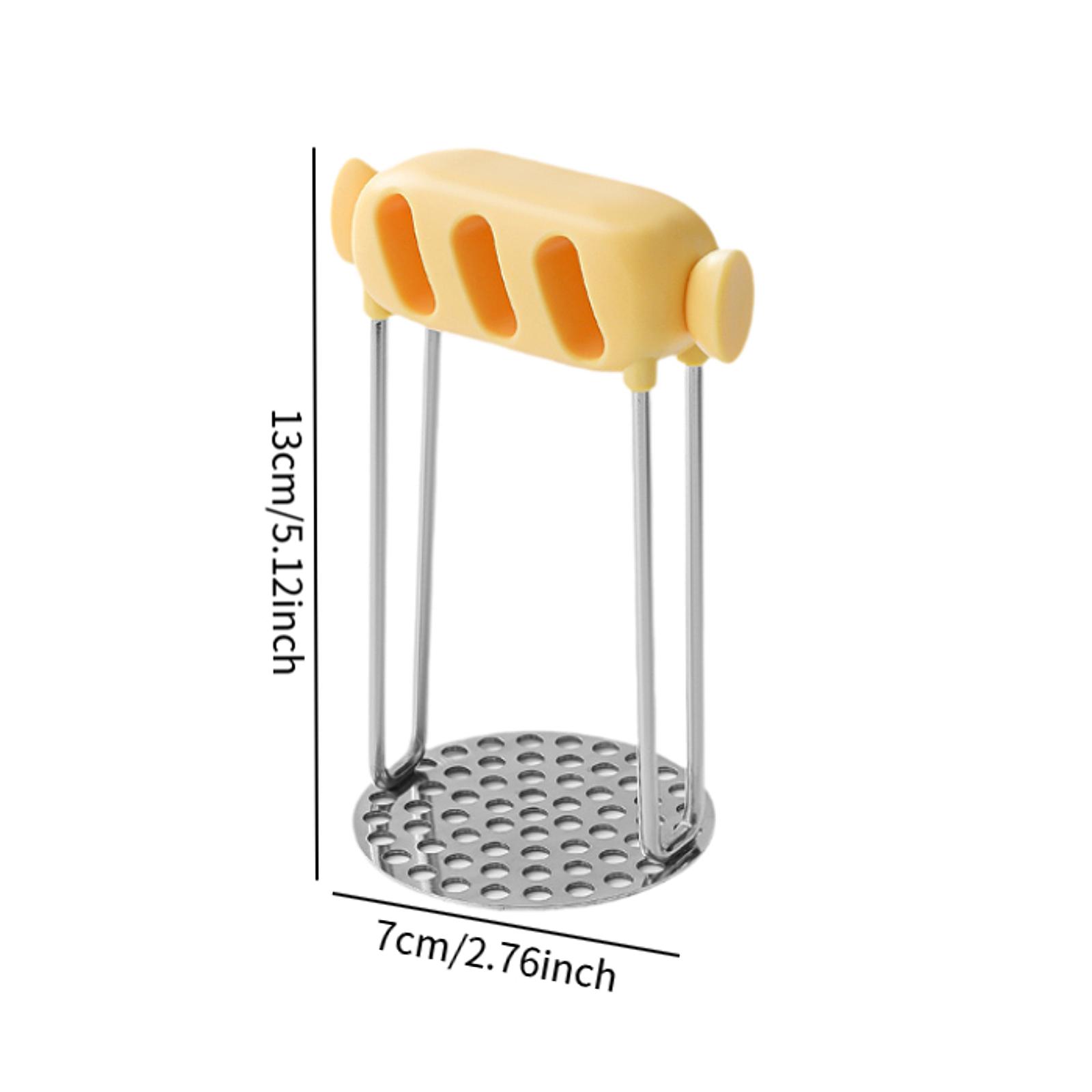 Potato Smasher Manual Multifunctional Garlic Food Masher Potato Masher Potato Ricer for Sweet Potatoes Beans Egg Avocado Pea жёлтый