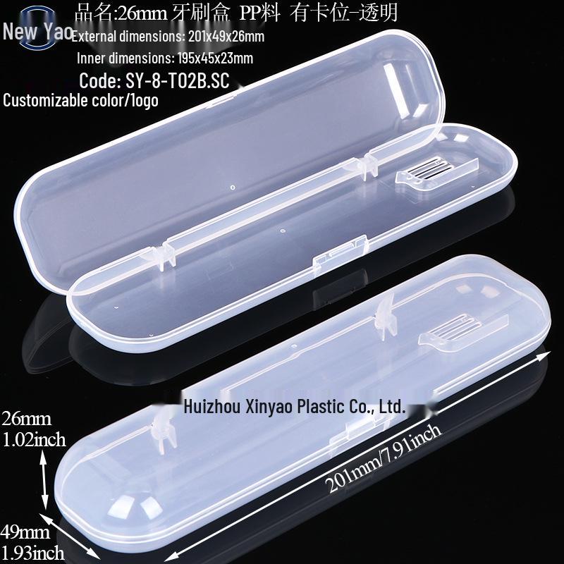 Transparent Travel Toothbrush Case with Drainage and Card Slot
