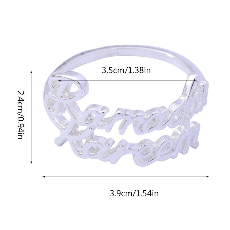 Pack of 6 Exquisite Napkin Rings Ramadans Kareem Napkins Holder Islamic Napkin Buckles for Home Dining and Parties