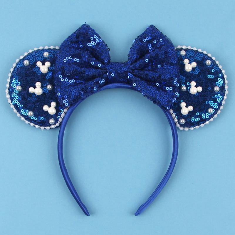 Ny Trendig Musöron Hårband Mickey 3.3" Sammet För Flickor Mjuk Rosett Hårband Halloween Festival Fest Resa DIY Håraccessoarer