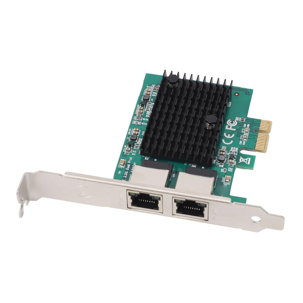 PCIe Gigabit Network Card Professional RTL8125B Dual Port 2.5G High Speed PCI Express Ethernet Adapter for Desktop PC