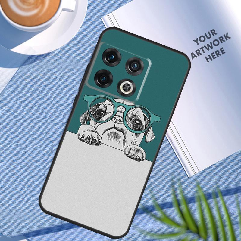 Cute Pug Dog Case For OnePlus 12 12R 11 9 10 Pro 10R 9R 8T 10T Nord 3 CE 2 Lite 2T CE4 N10 N20 N30 Cover