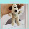 Chaveiro de Pelúcia de Cachorro Desenho Animado Fofo Animal de Pelúcia Fofo Pingente de Bolsa 14cm