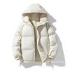 Couple Down Cotton Jacket Men's Winter Loose Casual Versatile Hooded Bread Jacket Thickened Warm Cotton Coat Men