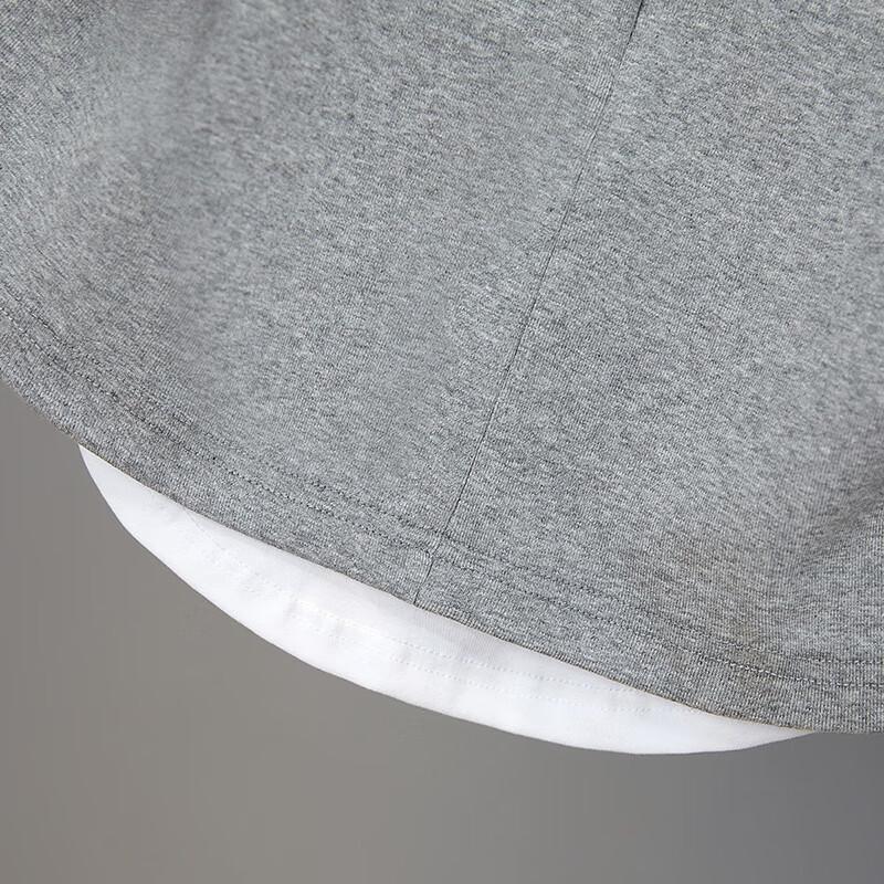 Women's Navy Collar Fake Two-Piece Slim Fit Sweatshirt