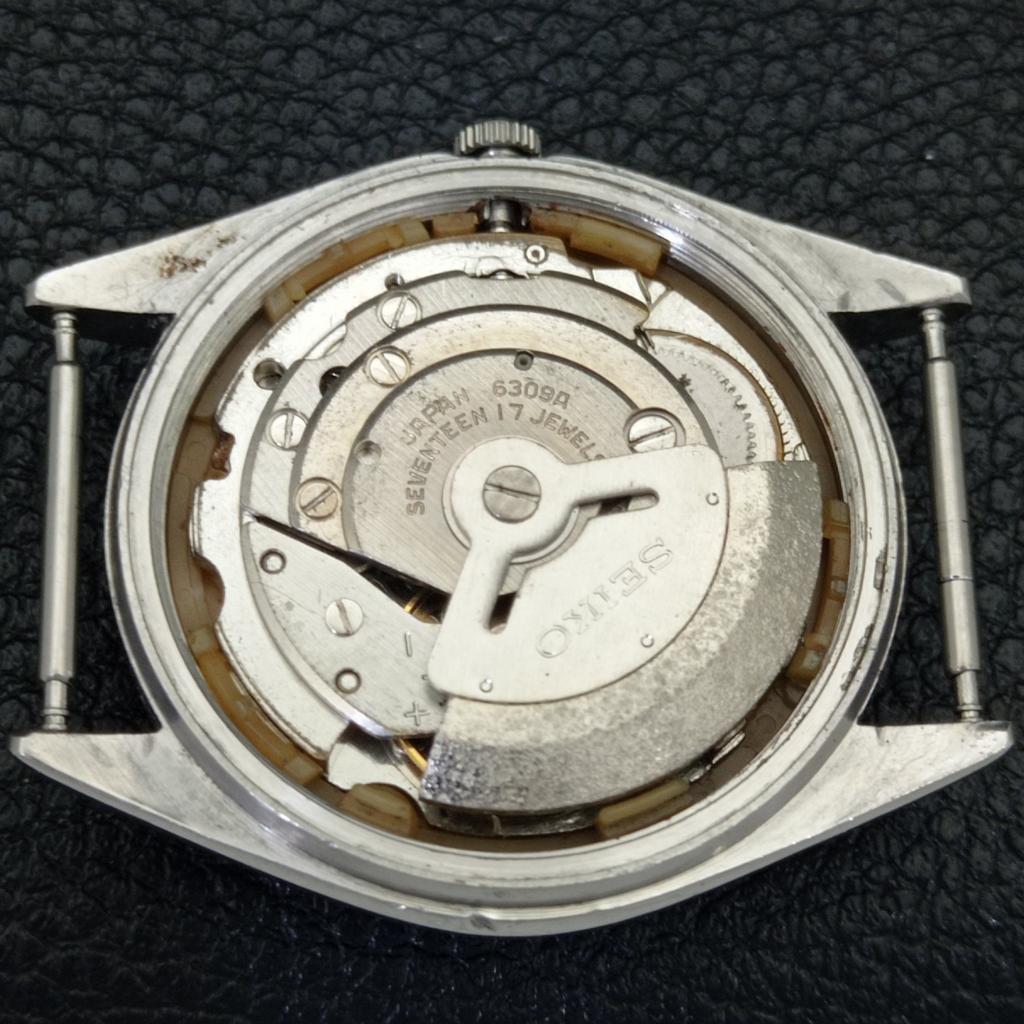 VINTAGE SEIKO 5 AUTOMATIC 6309A JAPAN MENS SILVER COLOR DIAL WATCH a701206-5 R206a-a701206