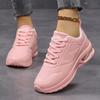 Women Fashion Air-cushion Sneakers PU Leather Running Shoes Anti-slip Outdoor Sports Shoes Elastic Gym Trainers