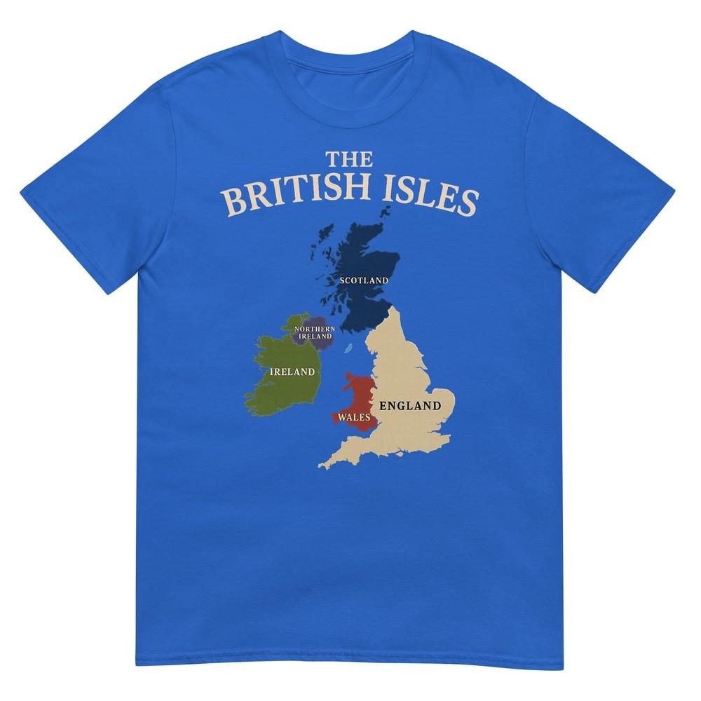 British Isles Sea Ireland Scotland Wales England Map Coins Tshirt