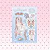Domi Korean Style Sweet & Cool Girl Character Sticker Book – Creative Journal Stickers