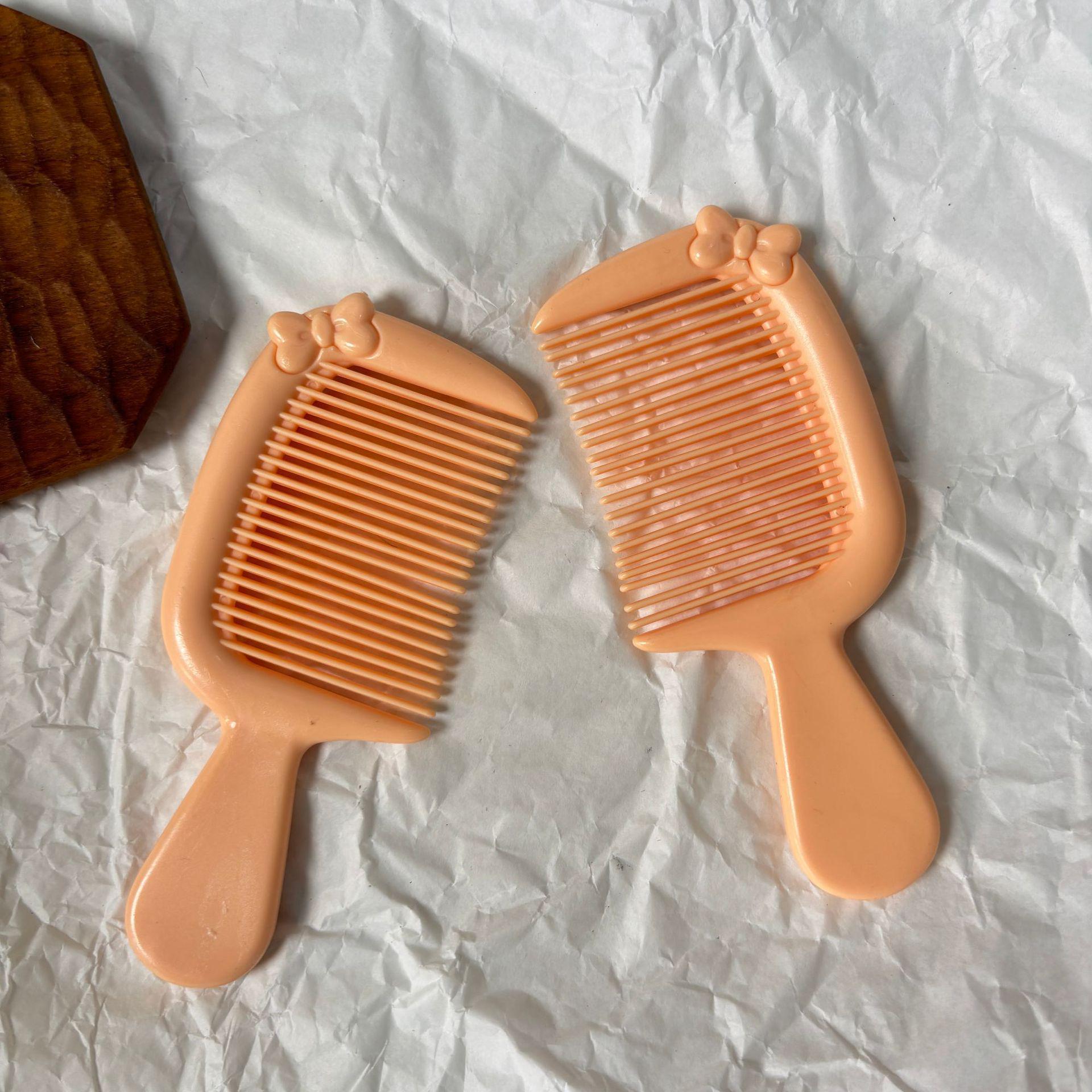 Cartoon Mini Bow Comb - Cute & Portable Student Hairbrush
