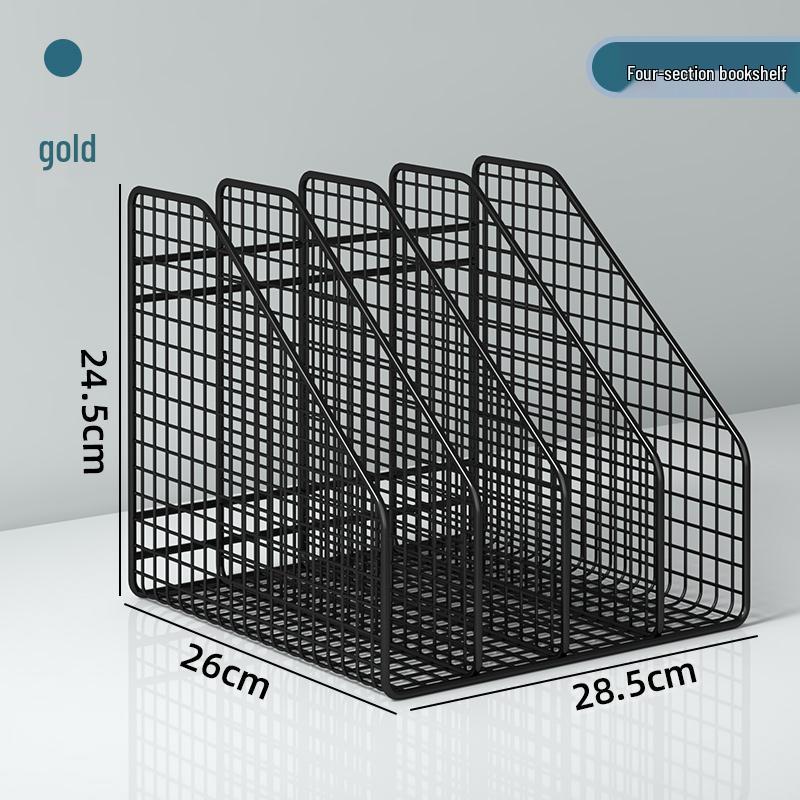 Large Metal Desk Organizer: File Shelf & Storage Box for Office Archives
