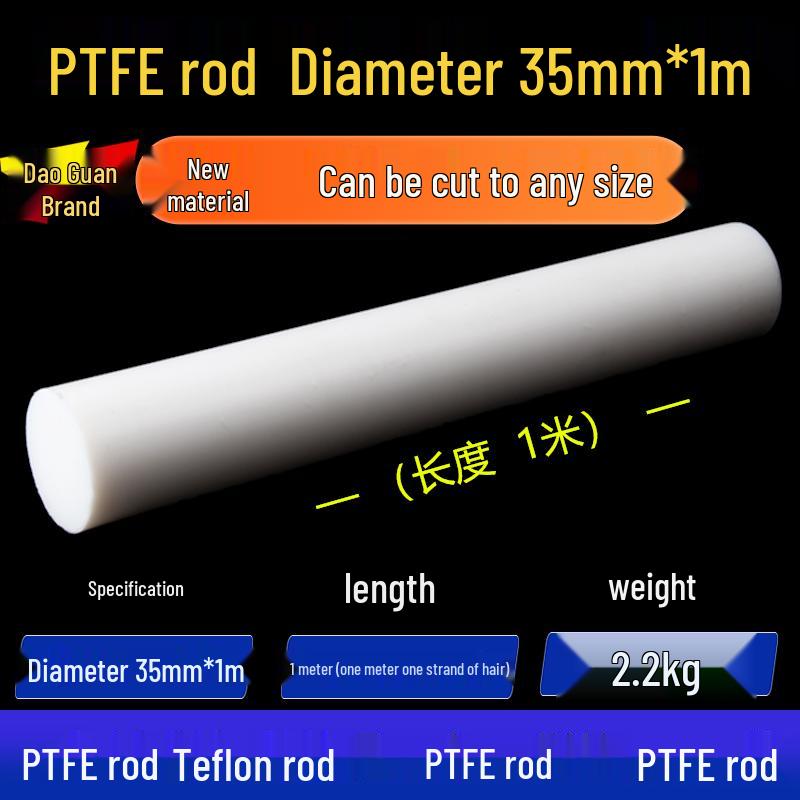 White High-Temperature Resistant PTFE Plastic Rod