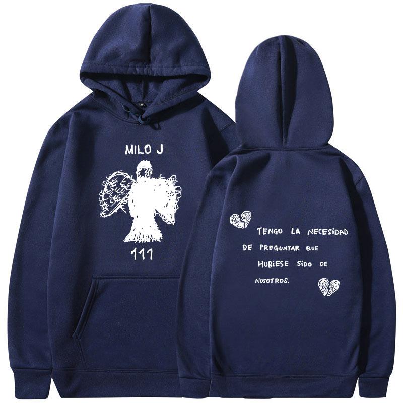 Rapper Milo J Hoodies 111 Album Merch Hooded Sweatshirt Men Women Clothes Fashion Hip Hop Vintage Long Sleeve Pullover Fans Gift