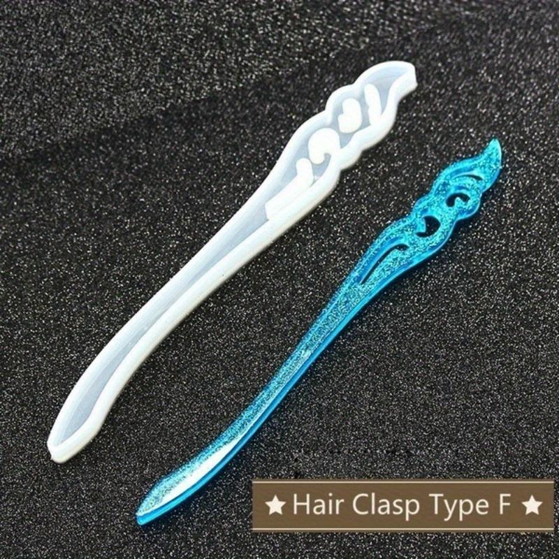 Transparentní vlásenka silikonová speciální forma na pryskyřici Forma na výrobu šperků z epoxidové pryskyřice vlastními rukama (Pouze formy)