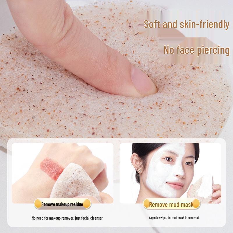 Walnusskern Konjac Gesichtspuff - Sanftes Peeling und Naturschwamm zur Reinigung