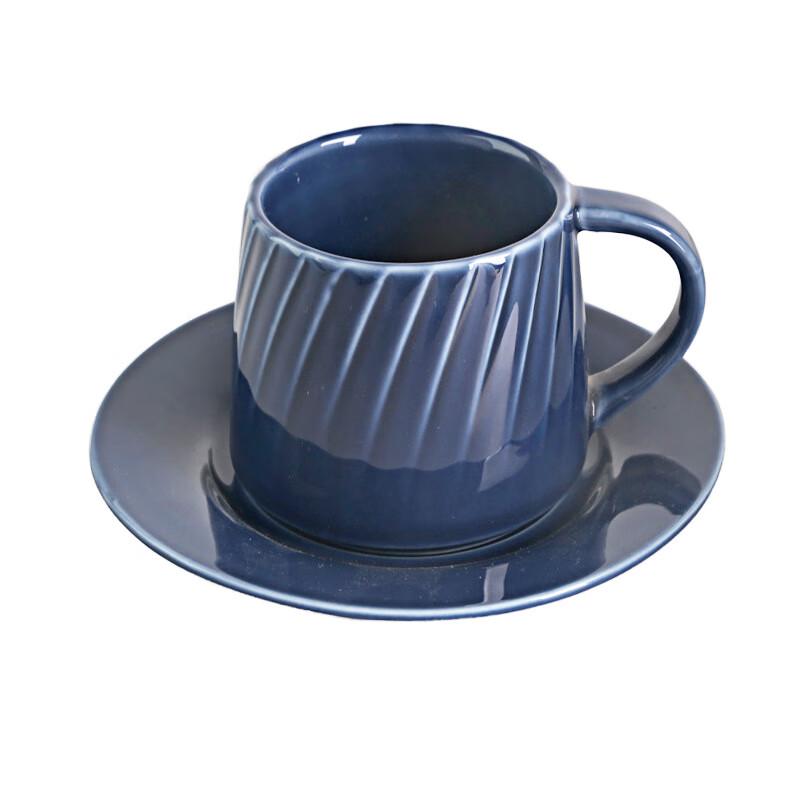 Набор кофейная чашка и блюдце Shangqi Nordic Striped Spiral