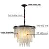 American LED Crystal String Ceiling Indoor Lamp Crystal Lustre Luxury Chandeliers for Living Room Bedroom Style Pendant Light
