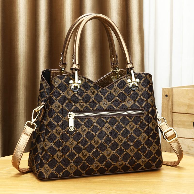 Vintage Printed Bag for Women  Color Contrast  Patchwork Texture  Everything Matching  Single Shoulder  Crossbody Strap  Fashion