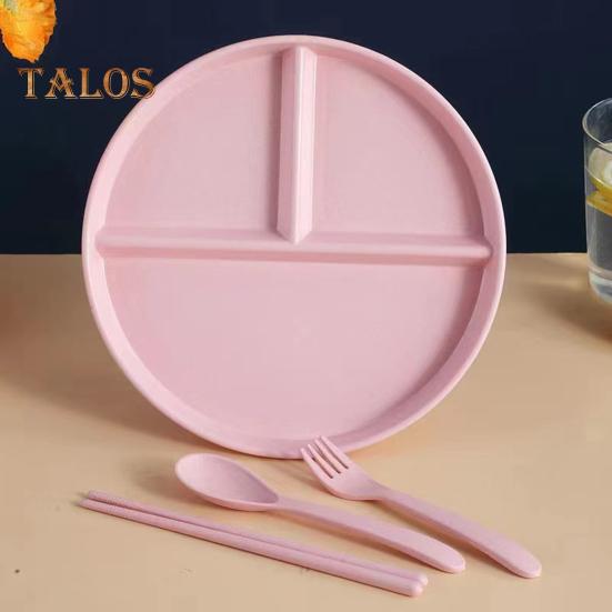 1 Set Divided Dinner Plates Unbreakable Portion Control Divided Diet Plates Reusable Picnic Plates Microwave Dishwasher Safe Dishes for Adult