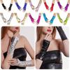 Solid Color Fingerless Mittens Imitation Leather Rock Gloves Punk Style Short Gloves  Friend Gift