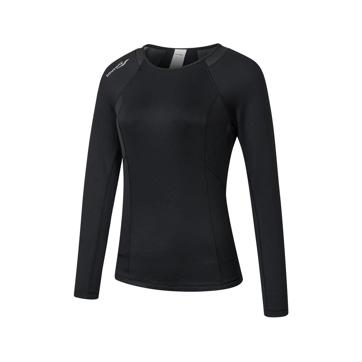 

SAUCONY Мягкая и удобная универсальная футболка с круглым вырезом и длинными рукавами, унисекс, SA1250LT91T-BK001 XL