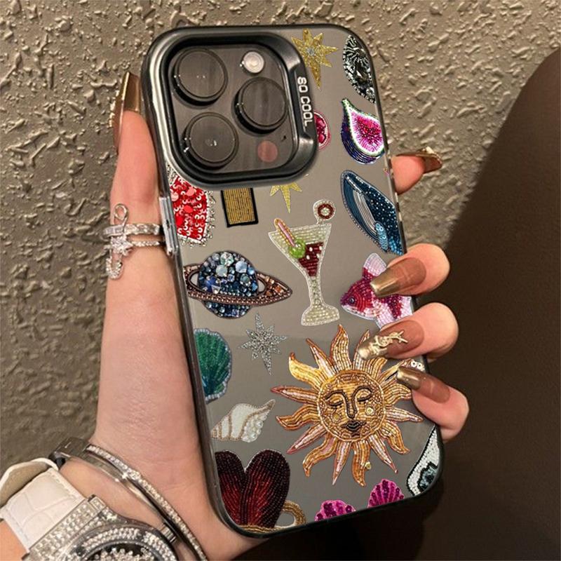 

Чехол в стиле ретро с лицом, солнцем, звездами, гальваническим серебряным покрытием, IMD для Mi 14 13 12 13T 14T Pro 11 Lite NE Poco F6 X5 X6 M6 Pro Mi 12T