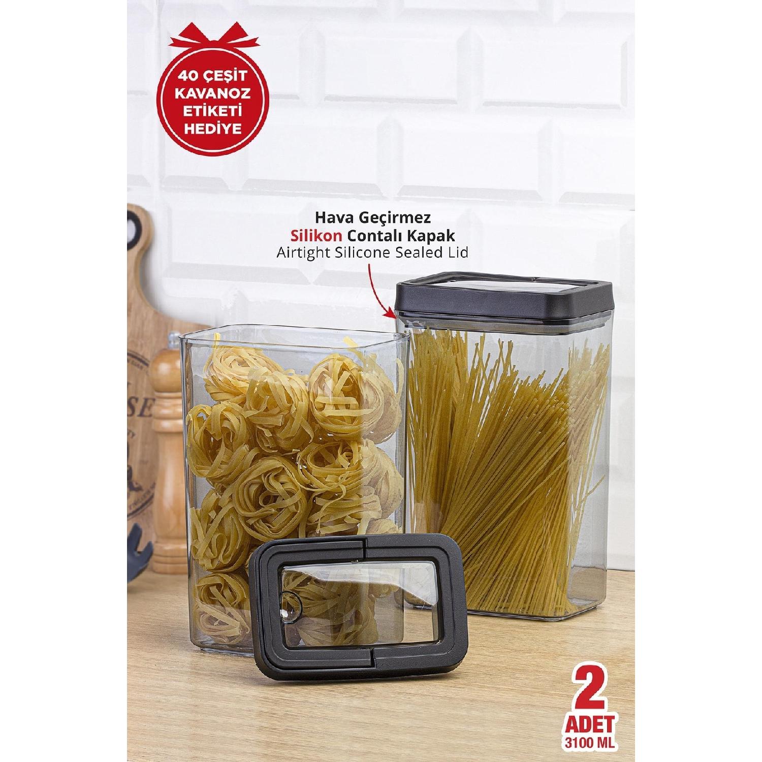 

Черный зажим и практичная вакуумная банка прямоугольной формы, набор из 2 штук