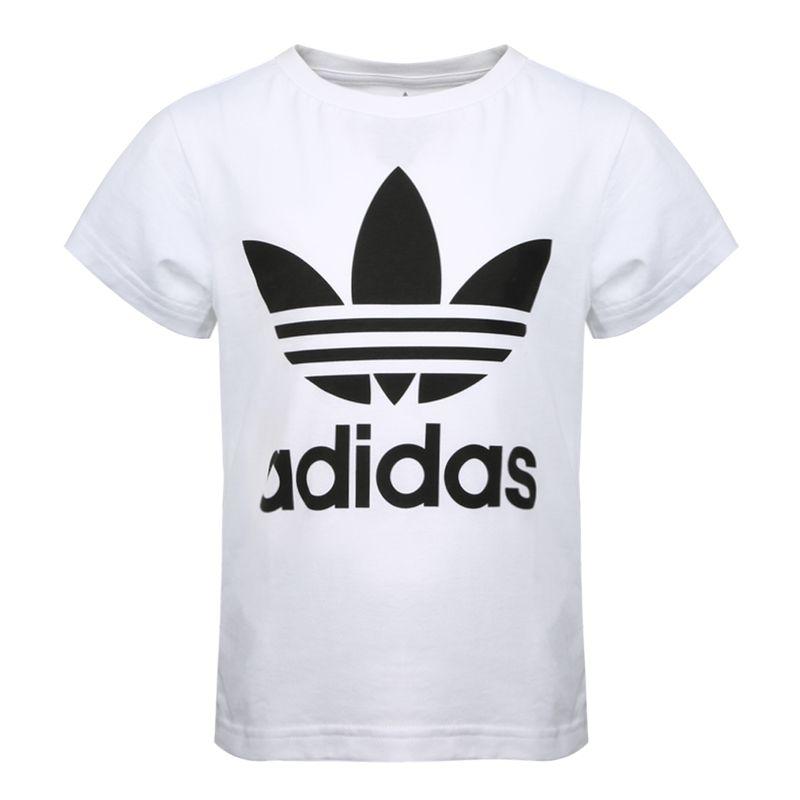 Adidas Originals TREFOIL TEE T Shirt White Children Aged 3 7 Years Old DV2857 104