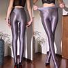 Damen Strümpfe Glänzend Glänzend Dünn Transparent Tiefer Schritt Leggings Tanz Yoga Hosen Ultra Elastisch Heben Gesäß Strumpfhose