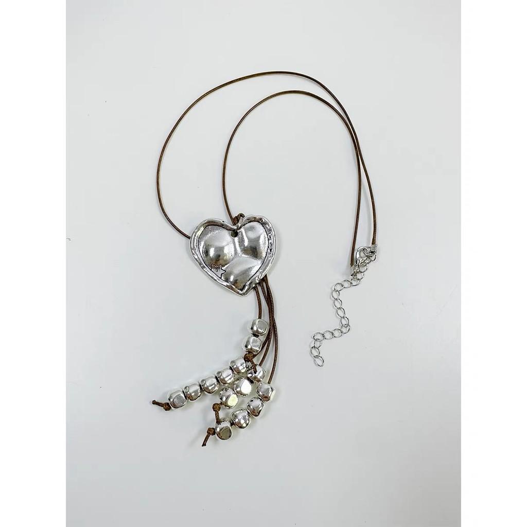 Retro Ethnic Style Long Pendant Chain With Alloy Geometric Shape For Trendy Adults