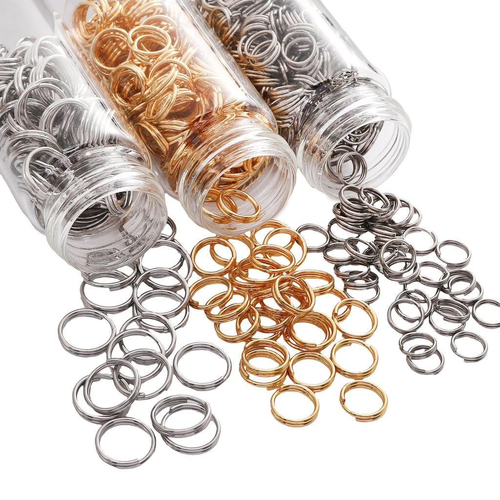 10-1000Pcs Stainless Steel Jump Rings Split Rings Connectors For DIY Jewelry Finding Making Accessories