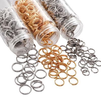10–1000 Stück Edelstahl Biegeringe Spaltringe Verbinder für DIY Schmuckherstellung Zubehör