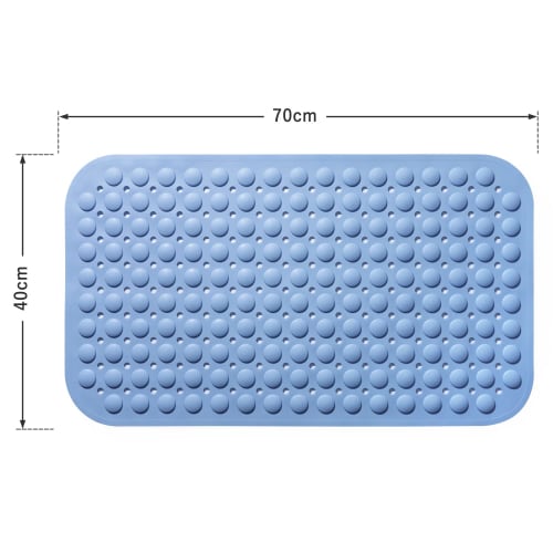Toski Non-Slip Bath Mat, TPE, 40x70cm, with Suction Cups, Soft and Comfortable, Prevents Falls, Mildew, and Aging, Suitable for Bathtubs, Washrooms, a